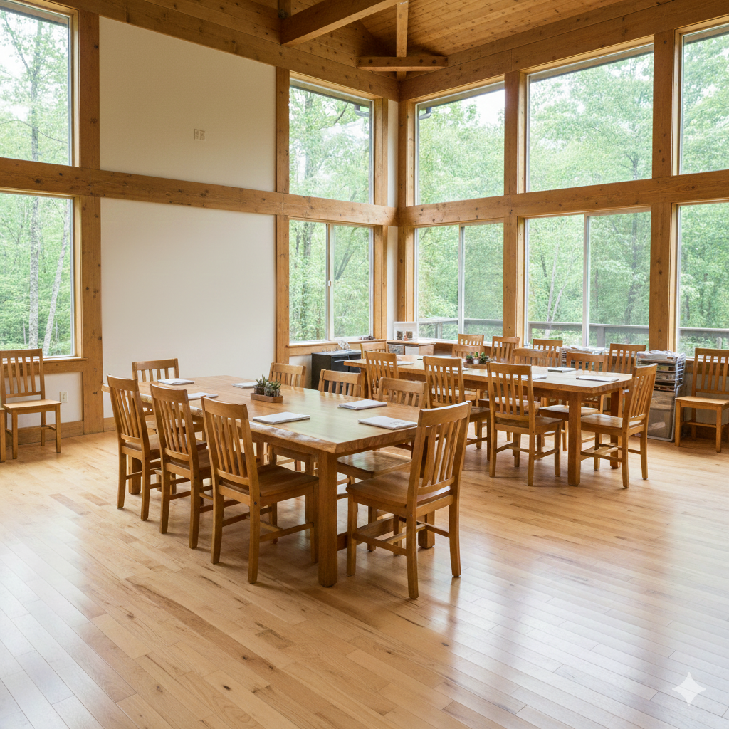 森のアトリエの室内