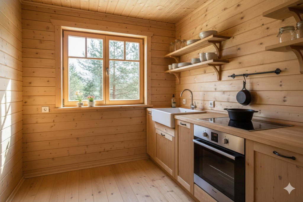 星空コテージのキッチン