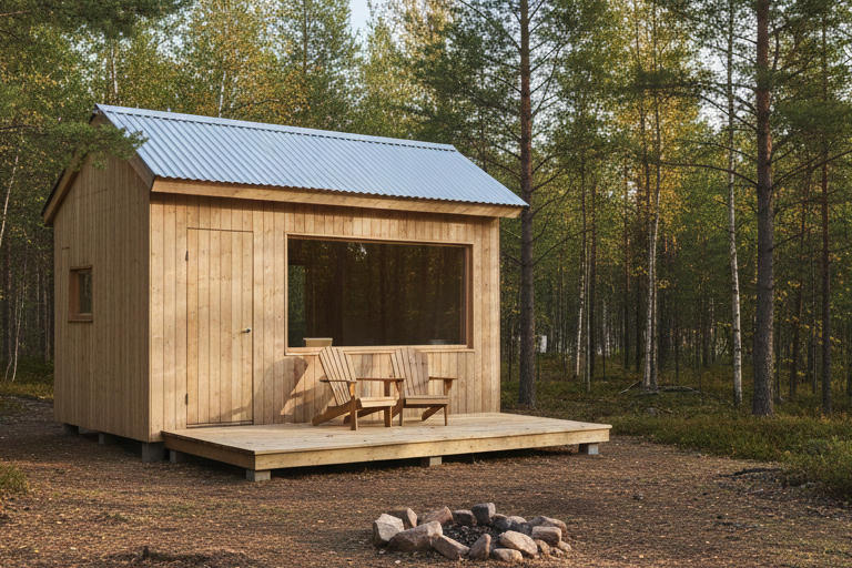 森林キャビンの外観